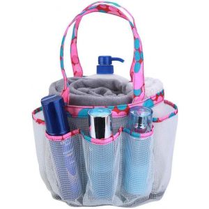 Sac De Douche Portable En Maille Pour Dortoir D'étudiant De Salle De Bain - Grand Sac De Douche Pour Salle De Sport De Camping (Blanc) - Neuf