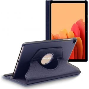 NAERYUT-Coque Pour Samsung Galaxy Tab A7 10.4 T505 (2022,2020),Etui Rotatif 360,Housse Protection Pu Cuir,Bleu Foncé - Neuf