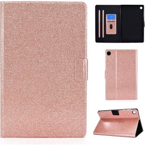 Étui Pour Huawei Matepad T8 (8,0 Pouces) Pu Cuir Housse Flip Coque Avec Built Stand Et Magnétique Fermeture Portefeuille Brillant Bling Bling Protection Cas,Or Rose - Neuf