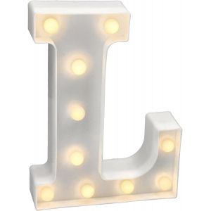 - Lettres Led Avec Lumi&egrave;res, Lettre L Avec Lumi&egrave;re Chaude Pour D&eacute;coration Et Ambiance, &Eacute;clairage De Nuit De Chevet, Anniversaires, Mariages, Vitrines. Fonctionnant Sur Batterie - Neuf