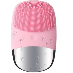 Brosse Nettoyante 3 En 1 En Silicone, 5 Modes, Masseur Facial Usb (Rose) - Neuf
