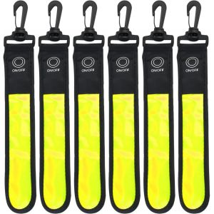 Jgd-Cartables Clignotants Led : 6 Pi&egrave;ces Pendentifs R&eacute;fl&eacute;chissants Avec 3 Modes, R&eacute;flecteurs De Lumi&egrave;re De S&eacute;curit&eacute; Pour Enfants, Cartable, R&eacute;flecteur &Eacute;tanche Pour Cartable Sac &Agrave; Dos Jogging, Jaune - Neuf