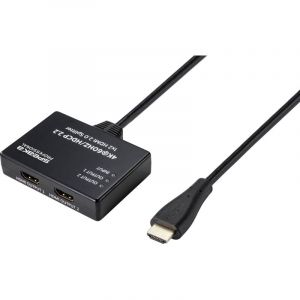 Sp-9443508 1+2 Ports R&eacute;partiteur Hdmi Noir - Speaka Professional - Neuf