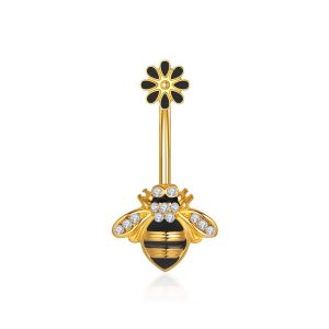 3pcs Piercing De Nombril, Boucle De Nombril, Chauve-Souris, Abeille, Bijoux De Nombril-Pendentif Ananas - Neuf