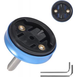 Aluminium Support Guidon V&eacute;lo Compatible Avec Garmin Edge 540 530 520 510 500 200 130 25 20 840 830 820 810 800 1000 1030 1040 Plus Explore 2 Gps Support Compteur Velo Potence Avant Vtt-Bleu - Neuf