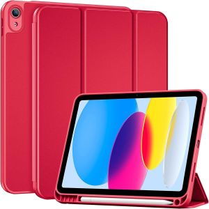 Ersan-Coque Avec Porte-Stylet Pour Ipad(A16) 11 Pouces 2025, Ipad 10ème Génération 10.9"" 2022, Nouvel Étui Amélioré, Housse De Protection Anti-Chute -Rouge - Neuf