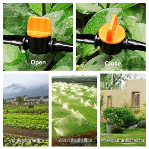 55 Pièces 4/6 mm Kit d'irrigation Goutte, 5m Tuyau d'irrigation, Systeme Irrigation, avec Raccords Cannelés Droits, Connecteurs en T, Bouchons d'extrémité, pour Jardin, Plantes - Neuf