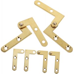 4 Ensembles en Haut et en Bas de Pivot de la Charnière de la Porte Tournante de la Quincaillerie de Porte Porte Cachée Charnières à Pivot de 360 Degrés de la Porte Charnière Pivot Charnières de Porte - Neuf