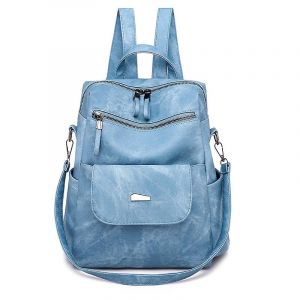 Sac &agrave; dos en cuir pour femme, sac &agrave; dos de loisirs avec bretelles multi-poches pour femmes, sac &agrave; dos convertible imperm&eacute;able avec bandouli&egrave;re pour femmes, dames, - Neuf