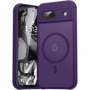 LORANKA-pour Google Pixel 8A coque pour Magsafe, coque t&eacute;l&eacute;phone portable magn&eacute;tique pour Pixel 8A, protection de cam&eacute;ra r&eacute;sistante aux chocs et aux rayures, coque transparente de protection pour - Neuf