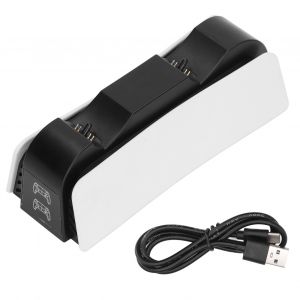 Station De Charge Pour Manette De Jeu Ps5, Noir Et Blanc - Neuf