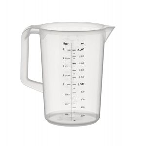 Eryi-Pichet Gradué Ø 15,5 Cm, H: 21 Cm, 2 Liter Polypropylen - Neuf