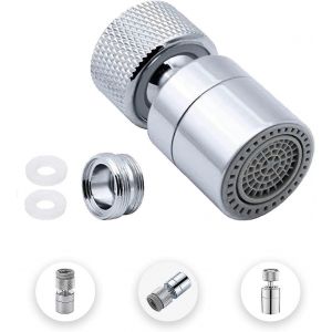 Filtre en mousse de robinet de cuisine en laiton r&eacute;glable &agrave; 2 modes avec adaptateur de buse,adapt&eacute; au robinet avec M22 - Neuf