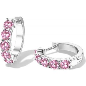 Kal-Boucles D'oreilles Or Argent Pour Femmes, Hypoallerg&eacute;nique Boucles D'oreilles En Cercle 925 Argent Pour Homme, 14k Plaqu&eacute; Or Boucles D'oreilles Cr&eacute;oles Avec Zircons Scintillants - Neuf