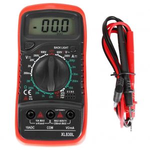 KALANKA-Multimètre Numérique, XL830L Multimètre Numérique LCD Portable Voltmètre Ampèremètre Ohmmètre de Poche Testeur de Tension de Courant AC/DC - Neuf