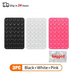 Ventouse En Silicone Double Face Pour Fixation De T&eacute;l&eacute;phone Portable,Support De Ventouse Adh&eacute;sif En Caoutchouc De Silicone,Ventouse Fixe-3pc Set 6- - Neuf