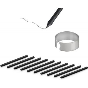 10x Pointes De Remplacement Pour One By Wacom/Bamboo/Intuos/Intuos 5&4&3/Intuos Pro(Pth-451/651/851)/Cintip/Cintip Companion 1&2&hybrid/Cintip 13h, Para Cte-,Mte-,Ctl-,Cth- Tablette Graphique, Noir - Neuf