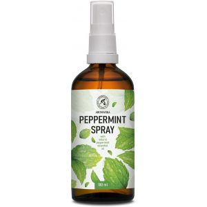 KALANKA-Aroma Spray d'huile Essentielle de Menthe Poivr&eacute;e 100 ml - Brume d'Ambiance Parfum&eacute;e - Ar&ocirc;me Frais et Durable - Maison Spray d'Int&eacute;rieur & d'Ambiance - Parfum de Linge - D&eacute;sodorisant - Neuf