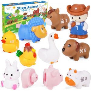 MDY-Montessori Jouet Enfant 1 2 3 Ans, Jouets de Tri d'animaux de la Ferme, Jouet & Cadeau pour Bébé - Neuf