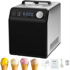 NouvelHorizonstore-Sorbeti&egrave;re Automatique Turbine &agrave; Glace Professionnelle 2 L 180 W Machine &agrave; Glace &Eacute;lectrique &Eacute;cran LCD Pr&eacute;paration Rapide sans Pr&eacute;-cong&eacute;lation pour Faire Sorbet Yaourt Cr&egrave;me Glac&eacute;e - Neuf