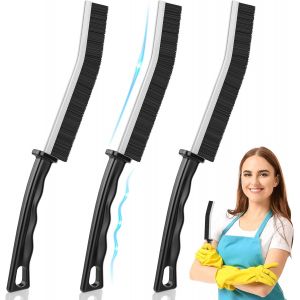 3 pièces Brosse de Nettodes Interstices,Brosse pour Rainure avec Poignée,Multifonctionnelle Brosse NettoSalle de Bain,Brosse Joint Carrelage pour Fenetre,Salle de Bain,Toilettes,Cuisine - Neuf