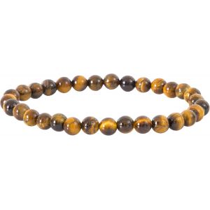 Kal-Bracelet Oeil De Tigre | Proctection & Abondance | Pierre Naturelle 6mm | Bijoux Femme Homme Couple | Marque Fran&ccedil;aise | Satisfait Ou Rembours&eacute; | (Oeil De Tigre) - Neuf