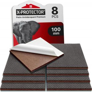 Patin antiderapant-8 pcs 100 mm Patin Caoutchouc Premium-Patins Antid&eacute;rapants Autocollants-Patin en Caoutchouc-Anti D&eacute;rapent Meuble-Id&eacute;al pour la fixation en place des mobiliers!.[C13] - Neuf