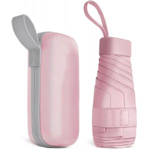 Parapluie De Voyage, Parapluie Coupe-Vent &Agrave; 8 Nervures, Petit Parapluie Portable Compact Pour Hommes Et Femmes, Parapluie Capsule, Mini Parapluie - Neuf