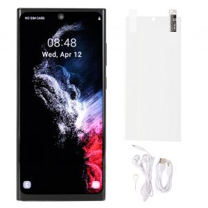 Smartphone 4G LTE 6,5 pouces debloque, stylet integre, 8 Go de RaM, 128 Go de ROM, puce MTK6753, 13 Mpx et 24 Mpx, reconnaissance faciale, systeme android 12, noir - Neuf
