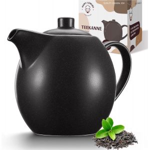Théière En Céramique Avec Infuseur - 1,2 L - Noir (Anthracite) - Théière En Céramique - Accessoire De Thé Pour Thé En Vrac[App8811961] - Neuf