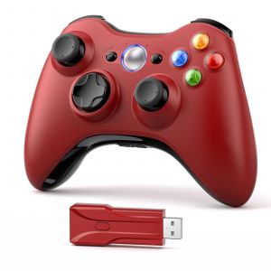 Manette De Jeu Xbox 360 2.4g, Pour Xbox 360/Slim/Elite/Winodow/Pc, Contrôleur Vidéo Sans Fil, Joystick À 6 Axes, Double Vibration - Neuf