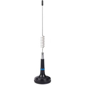 Antenne CB Magn&eacute;tique LC29 pour Radio CB Portable, Base 68mm Bande 26-28 MHz, 40 Canaux Puissance Max 30W, Cable 4m Connecteur PL, Stylet Acier Inoxydable, Bas ROS, Accessoires Radioamateurs - Neuf