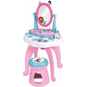 Ulteronixshop-Gabby et la Maison Magique - Coiffeuse 2 en 1 - Tabouret + 12 Accessoires Factices Inclus - Miroir Orientable - D&egrave;s 3 Ans - A Partir de 3 Ans - Fabrication Fran&ccedil;aise - Neuf