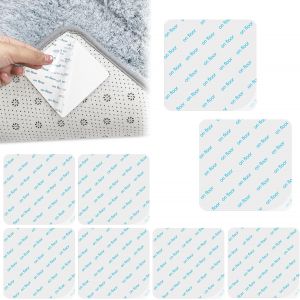 Kalanka-8 Pi&egrave;ces Antid&eacute;rapant Tapis, Rug Grippers, Anti Derapant Tapis, Anti Glisse Tapis, Gardez Votre Tapis En Place, Anti Glisse Tapis Gardez, Pour Cuisine, Chambre, Salon, Salle De Bain (Blanc) - Neuf