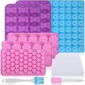 Ayuhr-Lot De 9 Tapis De Cuisson Pour Chien - Lot De 9 Tapis De Cuisson Pour Friandises Pour Chien - Mini Moule À Biscuits Pour Chien - Tapis De Cuisson En Silicone - Friandises Pour Chien Diy - - Neuf