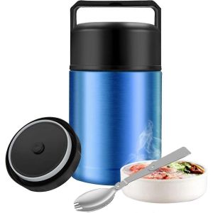 Thermos Alimentaire,Thermos De Soupe À Large Ouverture De 27 Oz Pour Aliments Chauds Avec Cuillère Pliante - Neuf