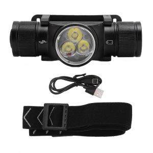 Lampe Frontale Rechargeable Ip66, Étanche, Angle Réglable, En Alliage D'aluminium, Légère, Pour Usage Extérieur, 5 V, 1 A - Neuf