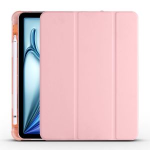 Housse Intelligente En Tpu Cuir Pour Ipad Air 11 (2024/2025) Avec Emplacement Pour Stylo - Rose - Neuf