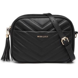RFCBC-Petit Sac à Main Bandoulière Fille en Cuir Synthétique - Texture Tressée en V avec Pompon - Imperméable Sac Porté Épaule, Cadeau pour Noël et Fêtes - Neuf