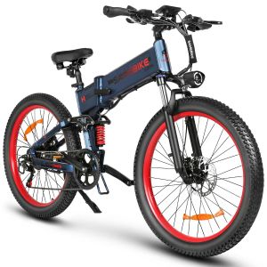 Vélo Électrique Pliable Samebike Lo26 Plus 1000 W 45 Km/H 48 V 15 Ah 110 Km 26 X 3 Pouces Frein Hydraulique Vtt - Bleu - Neuf