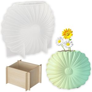 Moule En Silicone - Vase En R&eacute;sine &Eacute;poxy - Vase En Silicone - Vase En Pl&acirc;tre - Vase &Agrave; Faire Soi-M&ecirc;me - Tournesol - Moule En Silicone Pour Pot De Fleurs - Moule En R&eacute;sine Pour Porte-Stylos - Bricolage - Neuf