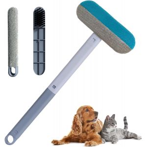 Mevronisshop-Enl&egrave;ve-Poils D'animaux 3 En 1 Set De Brosses &Agrave; Peluches, Brosse Multifonction &Agrave; Long Manche Pour Poils De Chien Et Chat R&eacute;utilisable, Id&eacute;al Pour Canap&eacute;, Lit,Tapis, Arbre &Agrave; Chat - Neuf