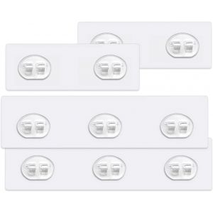 Lot de 4 crochets adhésifs pour étagère de douche,3 crochets et 2 crochets,sans perçage,crochets muraux transparents pour étagère de salle de bain panier d'angle porte-savon salle de bain toilettes - Neuf