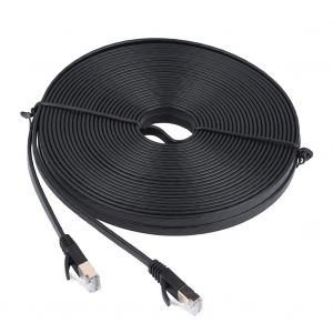 Cable reseau LaN plat blinde CaT7 RJ45 600 MHz, cordon Ethernet plat de 10 m - Neuf