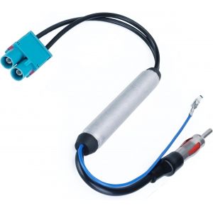 Adaptateur Antenne Voiture, Double FAKRA vers DIN Adaptateur Antenne Autoradio, 2 FAKRA M&acirc;le Adaptateur Voiture pour Volkswagen Audi et Toutes Les Voitures avec Double FAKRA - Neuf