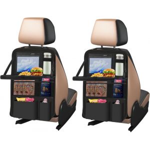 Subzonal-Organisateur Voiture Enfant, 2 Pi&egrave;ce Protections Dossier De Si&egrave;ge Voiture Avec Plateau, Organiseurs De Si&egrave;ge En Tissu Oxford Pour Bouteilles Jouets Livres, R&eacute;sistant Aux Rayures Et &Agrave; L'usure - Neuf
