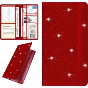 TRAHOO-Porte-Documents de Voiture en Cuir synth&eacute;tique pour Carte d'identit&eacute;, permis de Conduire, Cartes de Contact cl&eacute;s - Neuf