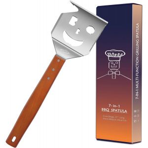 Ulteronixshop-Barbecue accessoires, outils pour barbecue 7 en 1, spatule pour barbecue, avec fonction d'outils pour barbecue, accessoires pour barbecue en acier inoxydable, cadeaux pour homme, papa. - Neuf