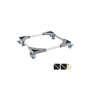 Support Mobile R&eacute;glable 400 lb Base &agrave; Roulettes avec Freins Chariot pour R&eacute;frig&eacute;rateur & Machine &agrave; Laver - Neuf