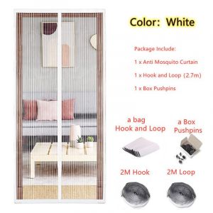 Rideaux Anti-Moustiques D'été Chauds,Filet Magnétique En Maille,Fermeture Automatique,Écran De Porte,Rideau De Cuisine - Type White Basic Type2-120 X 210cm - Neuf
